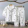 Kinder Sommerpyjama: Dünnes 2-teiliges Set mit 3/4-Ärmeln und Hose