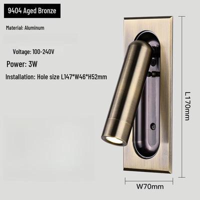 Modern Embedded Wall Lamp with Hidden Switch