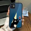 A Cute Comic Cat Matte Transparent Phone Cover For IPhone Case 16 15 14 13 12 11 Pro Max X XS Max Plus