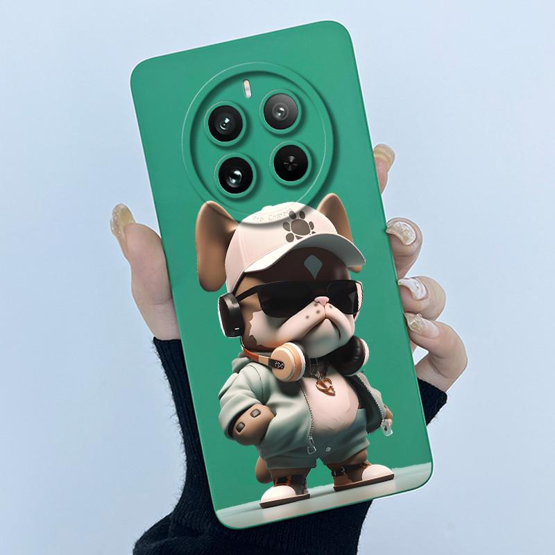 Case For Realme 12 Pro Plus 12 Plus 12X 5G Phone Case Cartoon Pretty Flower Liquid Silicone Soft TPU Protective Cover Shell Capa