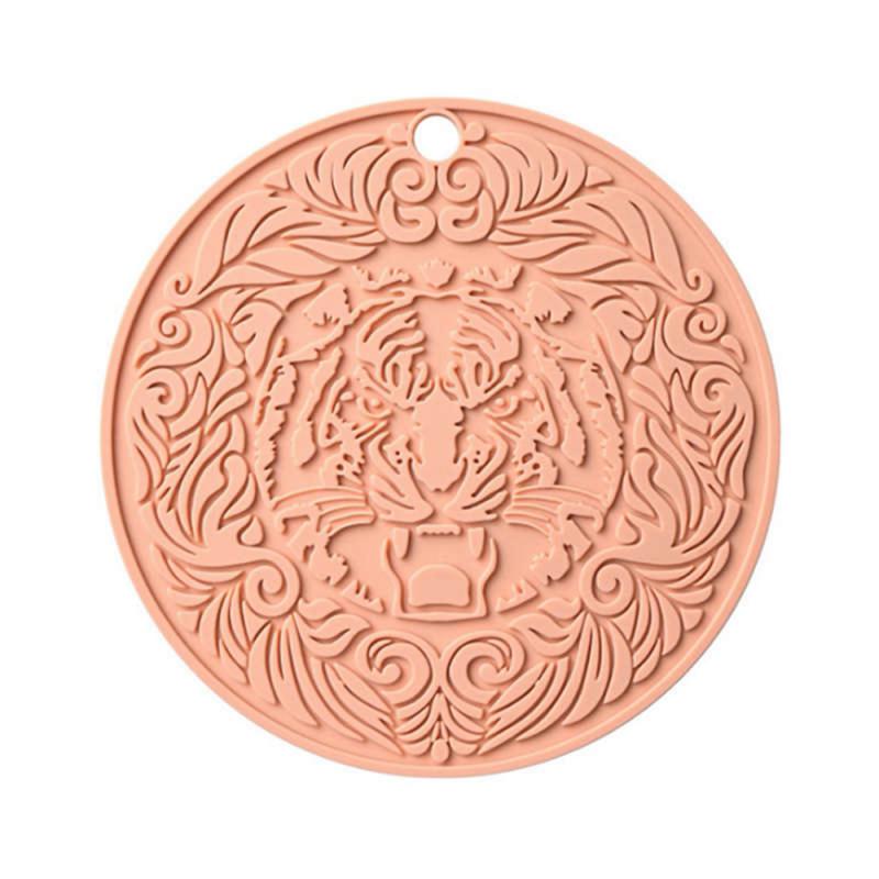 Natural Cork Round Cup Mat Drink Coasters Heat Insulation Patterned Pot Holder Mats For Coffee Table Tabletop Kitchen Tools
