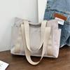 Chic Large Capacity Tote Bag for Women Lightweight Durable Oxford Fabric Shoulder Bag Zip Closure Perfect for College Commuting