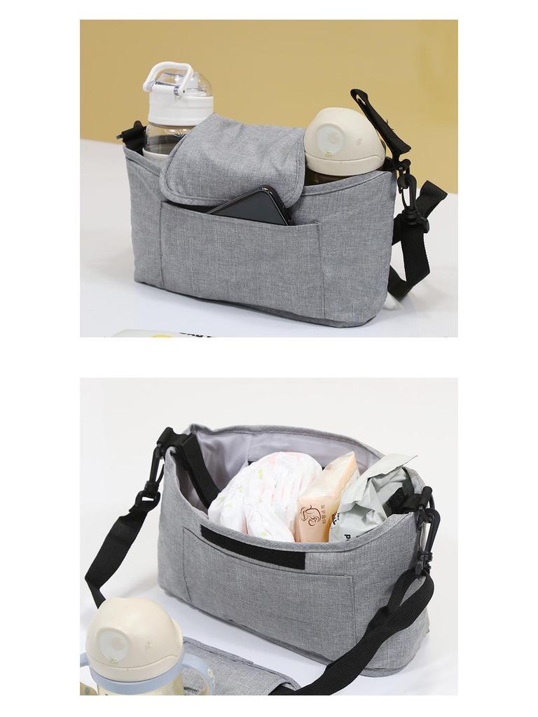 Multifunctional Stroller Hanging Bag - Large Capacity Baby Bottle & Cup Storage, Single Shoulder Mummy Bag