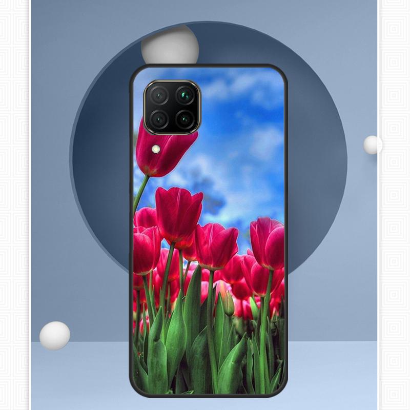 Tulips Flower For Huawei Nova 12i 12s 11i 8i Y91 Y60 Y70 Y72 Y90 Y61 9 10 SE P20 P40 Lite P30 P60 Pro Case