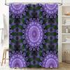 Purple Mandala Shower Curtain: Floral Bath Decor Home Decoration Wall Art Print for Bathroom 72 x 78 inches (183cmx200cm)