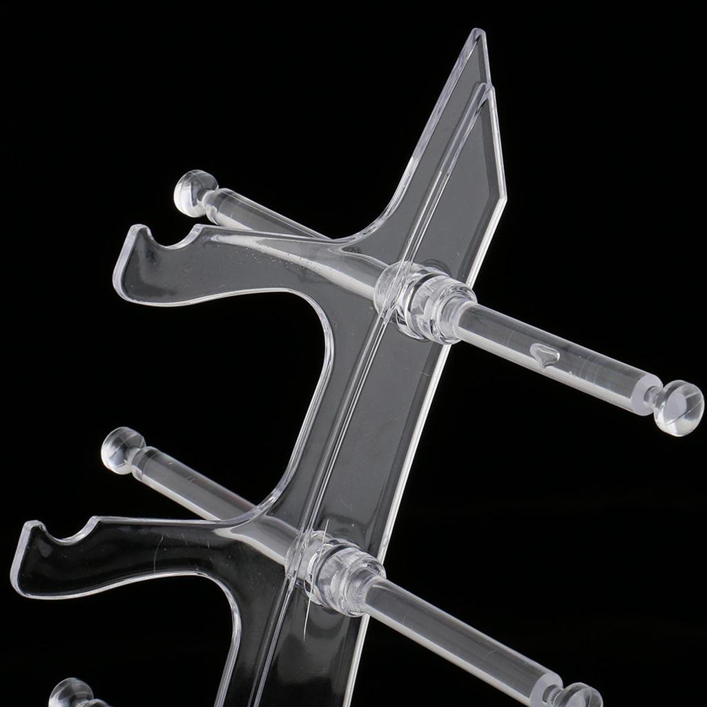 5 Tiers Acrylic Eyeglasses Sunglasses Display Stand Rack Holder Shelf Tool - Clear, As Described