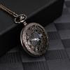Hollow Gear Design Pendant Clock Chain Vintage Style Steampunk Pocket Watch  For Men Women
