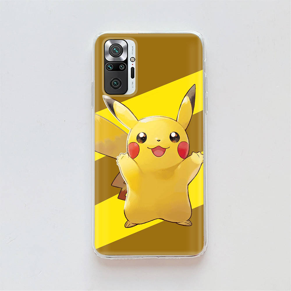 Transparent Case for Samsung A04 A14 A23 A34 A54 M23 M33 M52 M53 Realme Narzo 50 50I 50a Prime C35 C55 C30S 10 9 Pro K-90 Lovely Pikachu