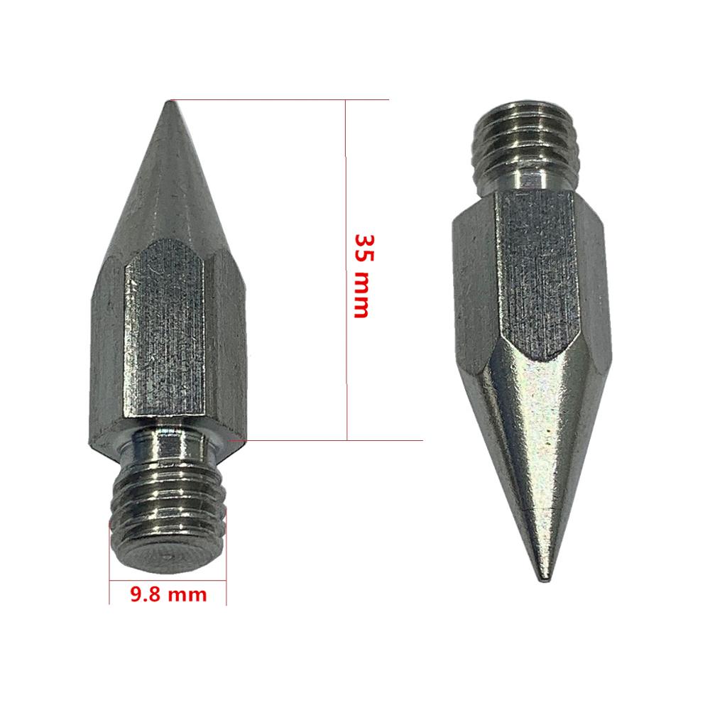 Stainless Steel For Prisms Pole Point Replacement Easy Fit for Mini Rod