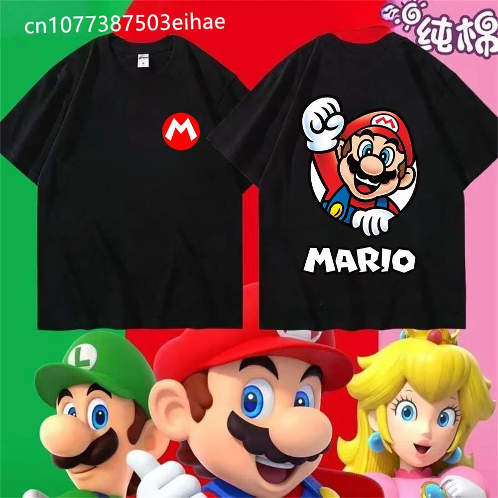 Summer Printed Mario Tshirt Cartoon Game Tshirt MensWomens Breathable Casual Shortsleeved Streetwear 2026 New Style 100