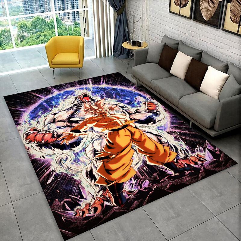 Kreskówkowy D-Dragon Ball Anime Gra Dywanik do Pokoju Zabaw Sypialni Salonu Sofa Wystrój Domu, Dywanik dla Dzieci Antypoślizgowa Mata Podłogowa