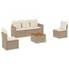 VidaXL Salon de Jardin avec Coussins 6 pcs, Canapés de Terrasse, Ensemble de Meubles de Patio, Mobilier d'Extérieur, Beige 3258257
