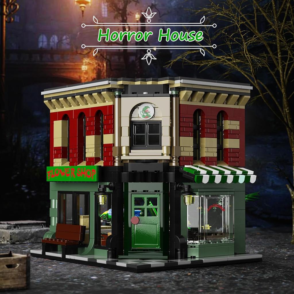 Ungiftiger Audrey 2 Piranha-Pflanze Haus Bauklötze Set Horror Shop Piranha-Blume Bausatz Kreative Spielzeug Set Weihnachten Geburtstag Geschenk Für Kinder