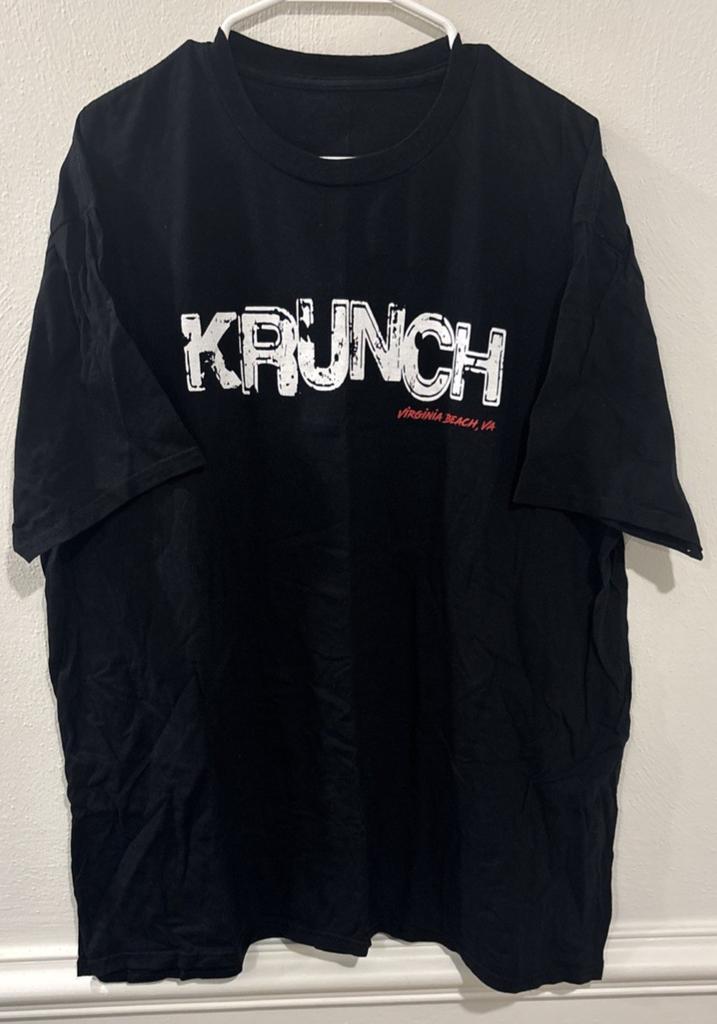 Krunch #Throwdown Band Black Mens 2XL Graphic Music Tee Unisex T-Shirt