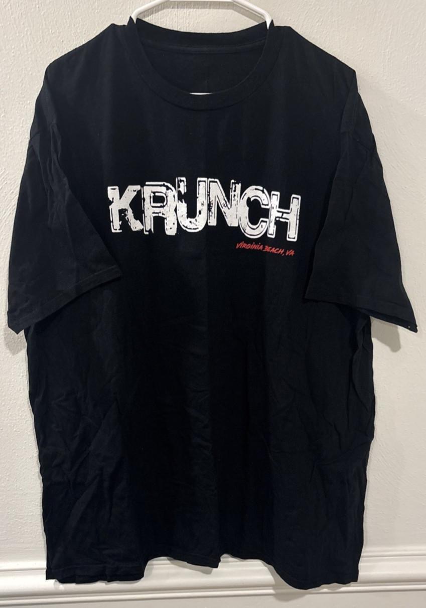 Krunch #Throwdown Band Black Mens 2XL Graphic Music Tee Unisex T-Shirt M