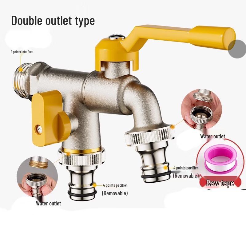 

TLXT Garden Dual-Outlet Washing Machine Faucet
