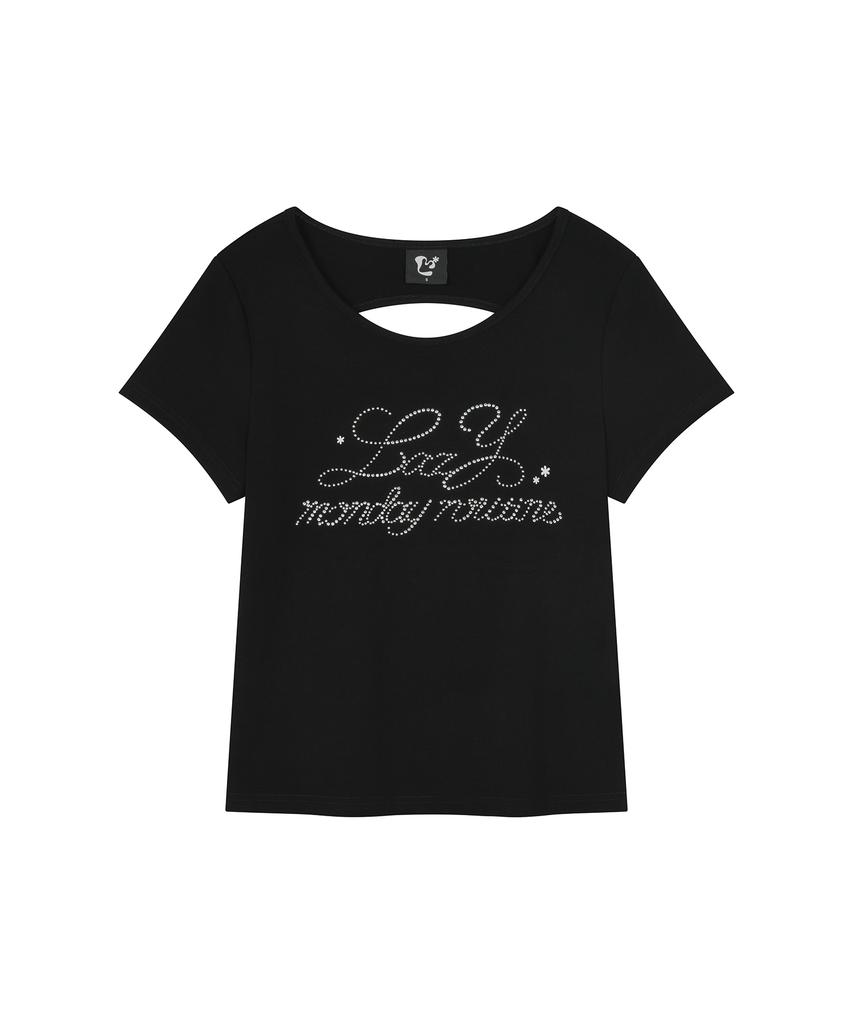 LMR Hot Fix Cutout Short Sleeve T-Shirt Black