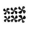 High-Strength 4-Blade 50/55/60mm Ship Model Propeller, 4mm Aperture, PC Material, Forward & Reverse Compatibility.