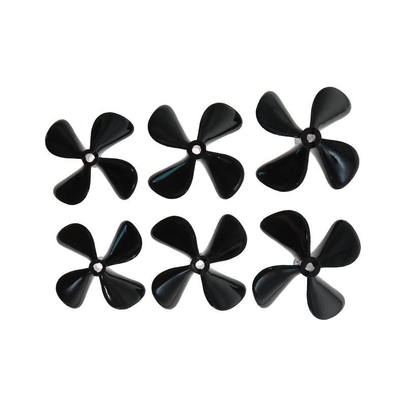 High-Strength 4-Blade 50/55/60mm Ship Model Propeller, 4mm Aperture, PC Material, Forward & Reverse Compatibility.