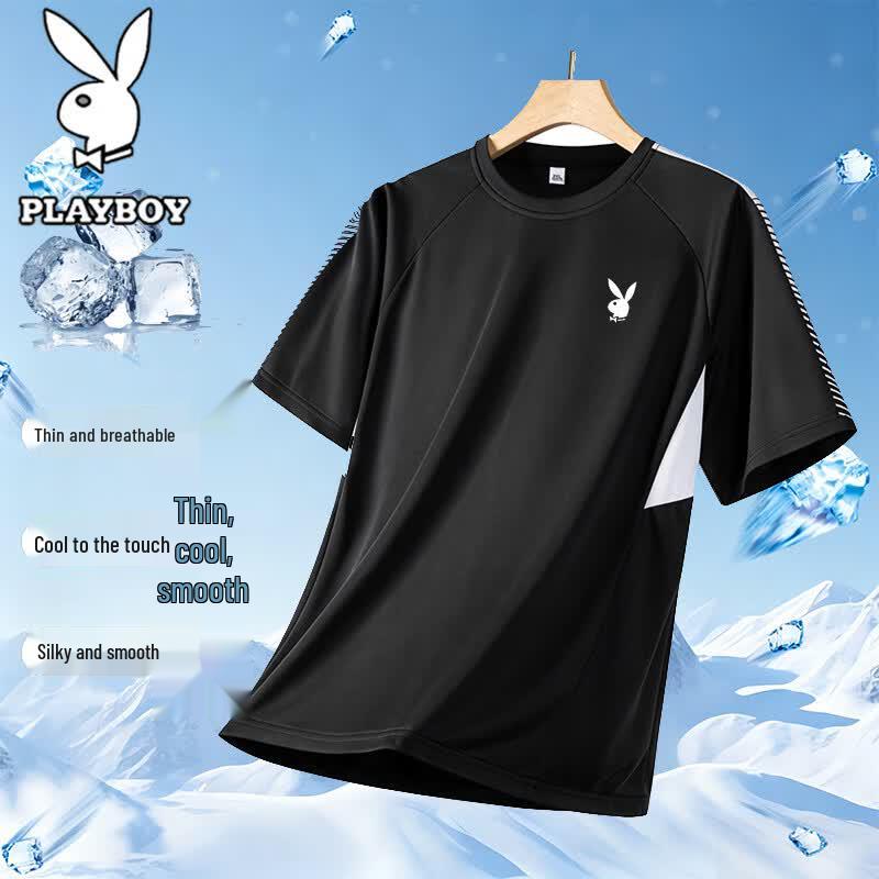 PLAYBOY Men s Ice Silk Quick-Dry Sport T-Shirt 2XL