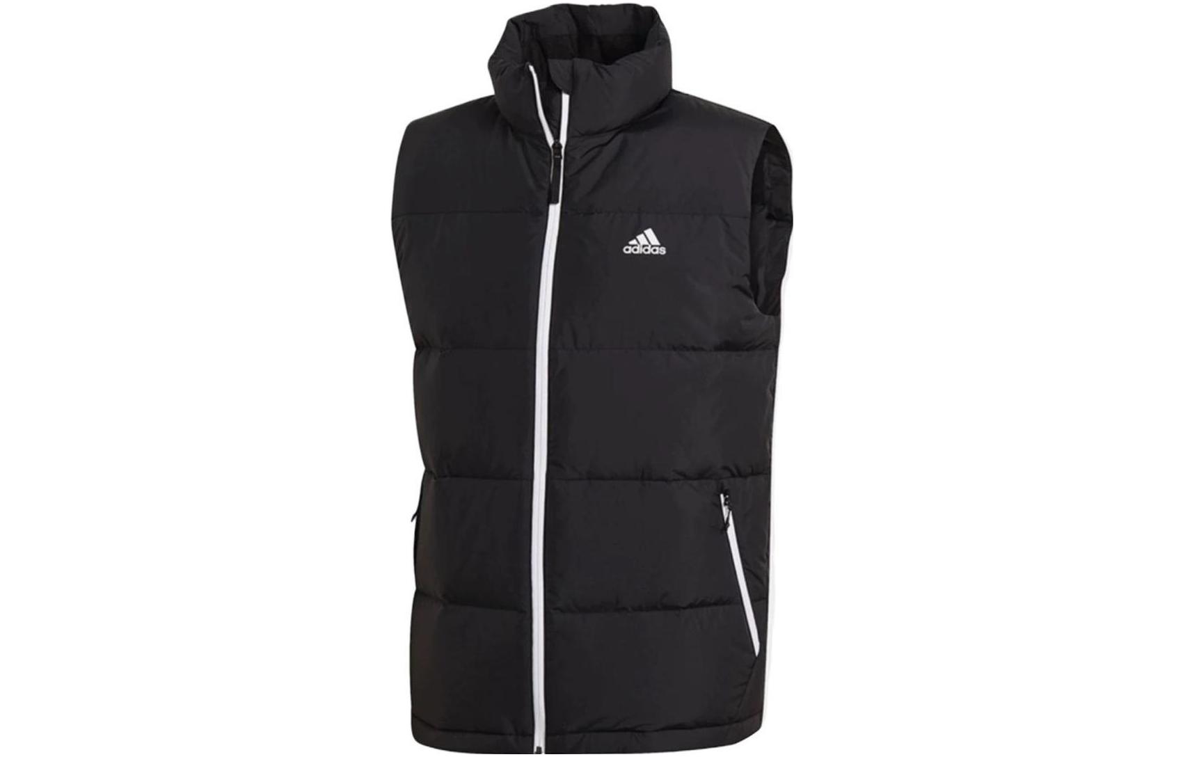 Adidas Down Vests Unisex Black Stand Collar Moderate Other GE9979 L