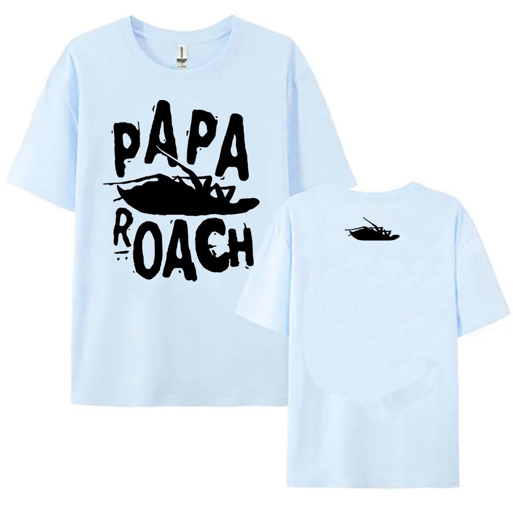Cotton Summer Tees PAPA ROACH Heavy Mental Band Tshirts Graphic Clothing for Women Short Sleeve Unisex Streetwear O-neck Female Top