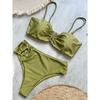 Bikini Push Up Women Swimsuits 2025 Sexy Female Swimwear Brazilian Bikini Set Thong Biquini Swim Suits Solid Beachwear