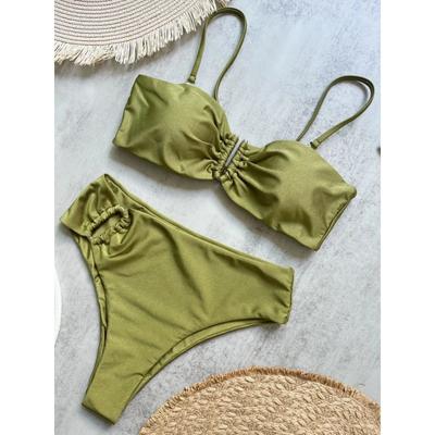 Bikini Push Up Damen Badeanzüge 2025 Sexy Damen Bademode Brasilianisches Bikini-Set String Biquini Badeanzüge Einfarbig Strandbekleidung
