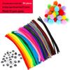Colorful DIY Chenille Pipe Cleaner Bouquet - Plush, Handmade Spring Craft Pack In Macaron Shades for Children