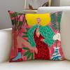 L-Lucilla Vecchiarino Cushion Cover Cushion Cover Pillowcase, Anti-Mite Invisible Zipper, Linen Sofa Cushion