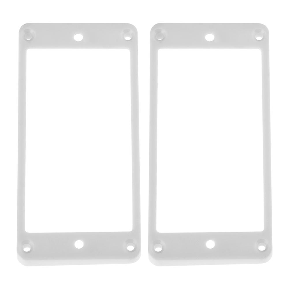 2pcs Guitar Curved Plastic Humbucker Pickups Frames Holder Mounting Rings