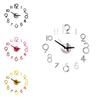 Elegante DIY Zahlen Wanduhr 3D Spiegelaufkleber für stilvolle Heim- und Bürodekoration