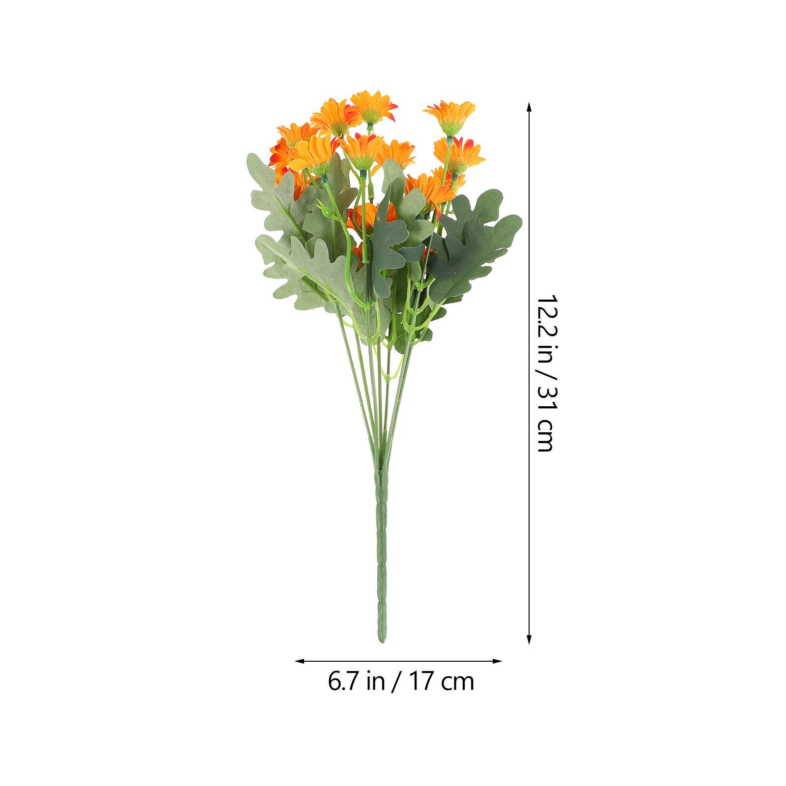 

2Pcs Simulation Daisy Bouquet Decor Fake Flower Arrangement Home Living Room Decoration Lifelike Wedding Party Bouquet оранжевый