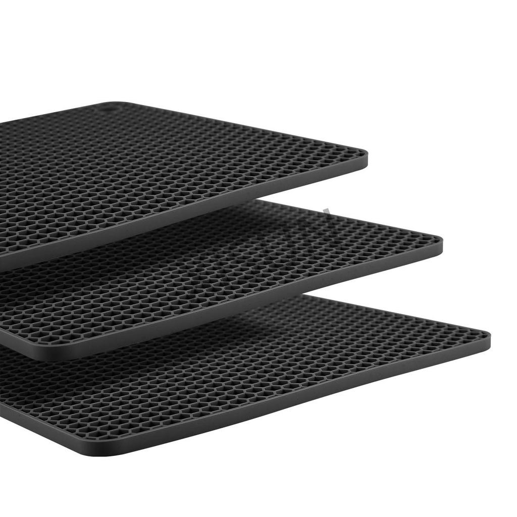 Square Honeycomb Silicone Heat Resistant Mats Non Slip Kitchen Pot Coasters For Pads