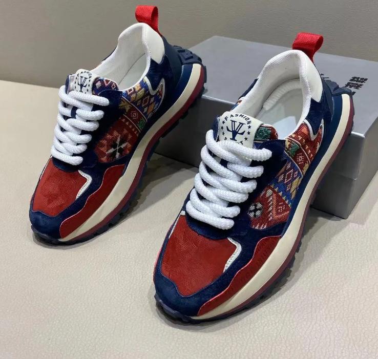 European Station Men's Shoes 2024 New Winter Running Non-slip Sports Shoes Youth Trend Versatile Forrest Gump Dad Shoes