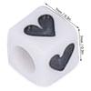 300pcs White Acrylic Number Beads Mixed Numbers 0-9 Loose Beads Bulk DIY Beads  Jewelry Making