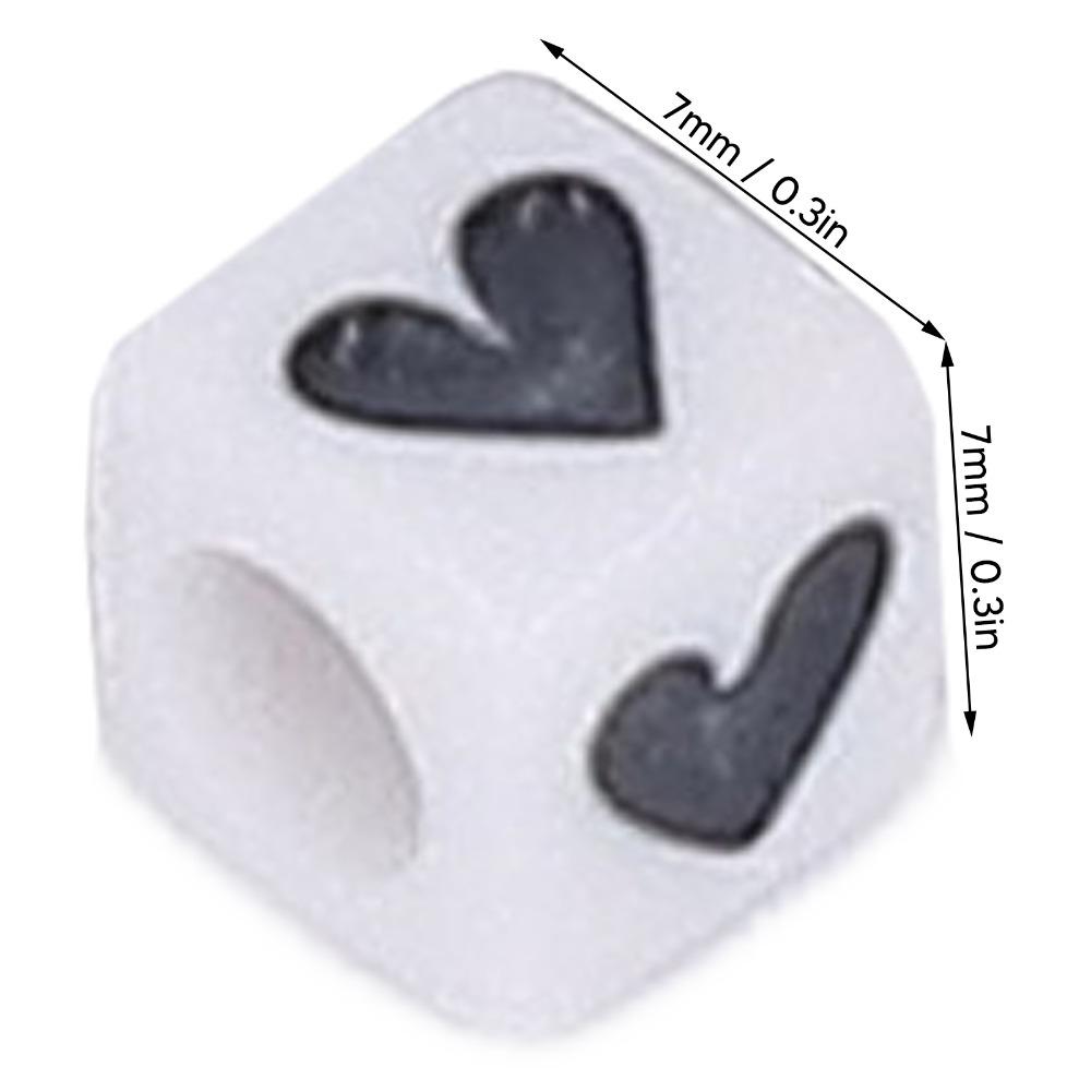 300pcs White Acrylic Number Beads Mixed Numbers 0-9 Loose Beads Bulk DIY Beads Jewelry Making