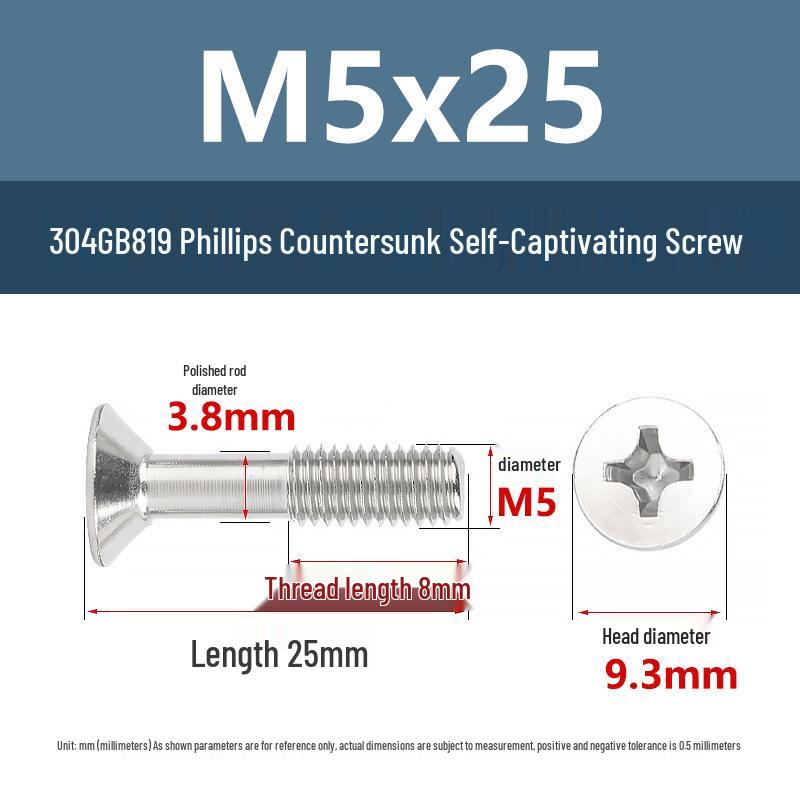 Yigu 304 Edelstahl Sicherungsschrauben M3 M4 M5