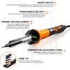 60W Adjustable Temperature Soldering Iron Kit - 9-in-1 With 5 Tips, Solder Wire Stand for Soldering and Repair