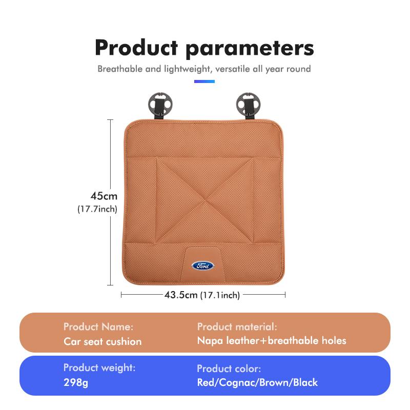 Car Driver Seat Booster Cushion Cover Non-slip Memory Foam Pad For Ford Escort KA Flex Everest KA Expedition Falcon Fusion