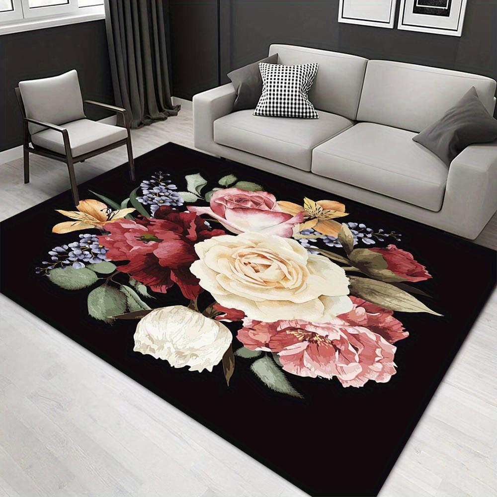 

1pc 1180765102Pattern Carpet, Area Rug For Living Room Bedroom Room Bed Chair Laundry Entryway Corridor Yard Non-slip Outdoor Camping Rug Fl 60cm by 90cm