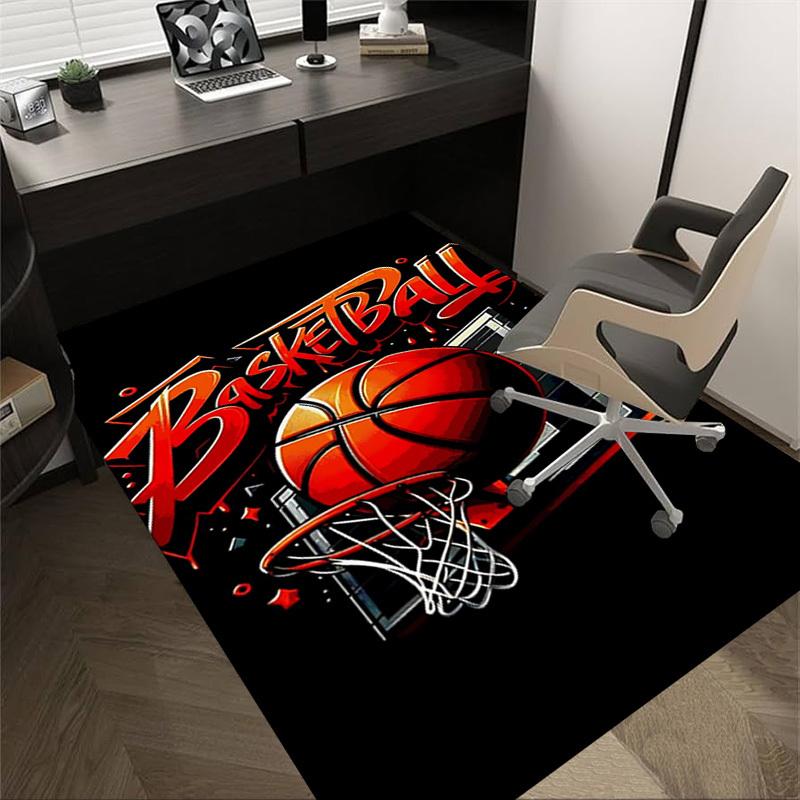 

1PC Basketball Hoop Carpet Office Rug Mat Home Decor Area Carpet Festival Gift Office desk chair carpet Longlasting Material 60cm by 90cm