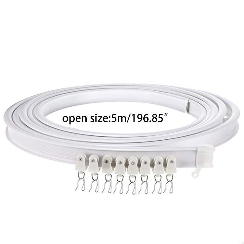 62KD 5 Metres Flexible Bendable Ceiling Curtain Track 16.4FT Curved Curtain Track for Curtain Curtain System