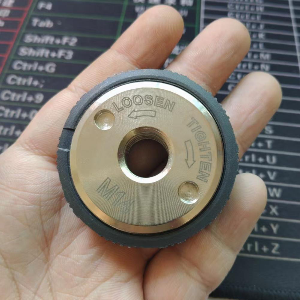Angle Grinder Flange Nut M14 Threaded Flange Locking Nut Angle Grinding Tool Flange Nut M14 Quick Release Locking Parts