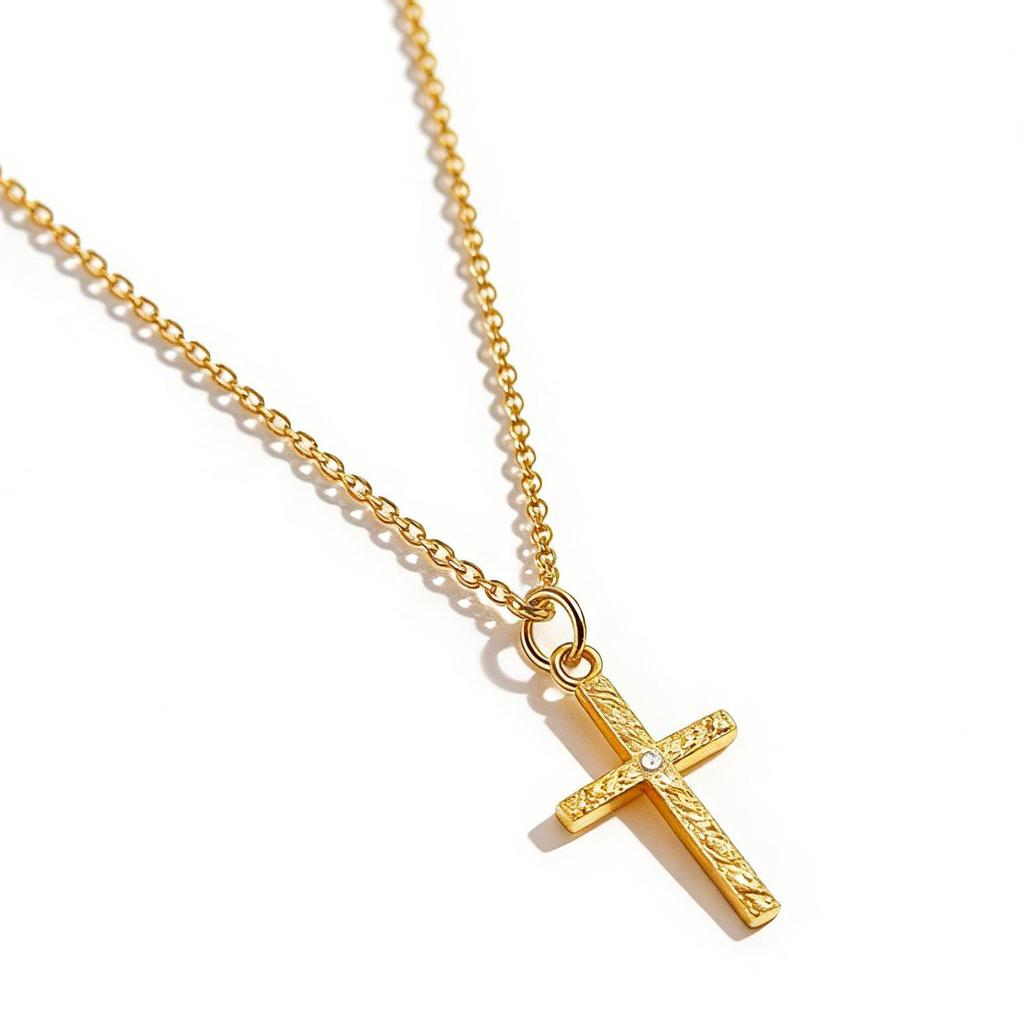 European Double Layer Cross Pendant Necklace Set