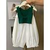 Girls' Summer 2026 Stylish Two-Piece Vest Set – Trendy and Cute Casual Outfit