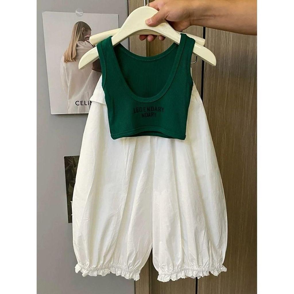 Girls' Summer 2026 Stylish Two-Piece Vest Set – Trendy and Cute Casual Outfit