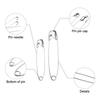 450pcs Safety Pins Decorative Large Practical Stainless Steel Safety Clasps Pin for Jewelry Making