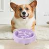 Large Breed Slow Feeder Dog Bowl Effective Slowing Eating Round Shape Anti-spill Pet Food Dish Slow Feeding Column Pet Bowl