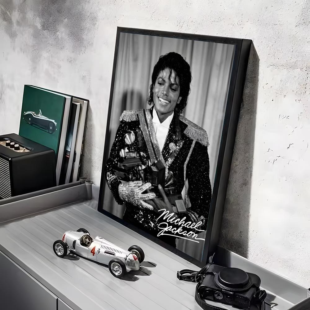M-Michael J-Jackson Sänger Poster Aufkleber Gemälde Wandbild HD Wandaufkleber für Schlafzimmer Wohnzimmer Zuhause Selbstklebende Dekoration Geschenk